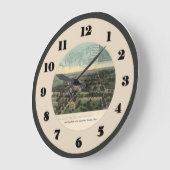 Wooster Ohio Postkartenuhr - Universität 1914 Große Wanduhr (Winkel)