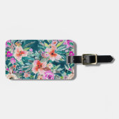WOOT buntes tropisches BlumenAquarell Gepäckanhänger (Vorderseite horizontal)