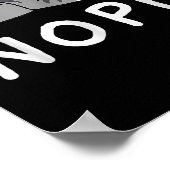 Woot Nope Cat Poster (Ecke)