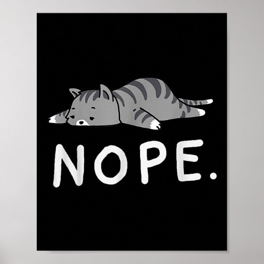 Woot Nope Cat Poster (Vorne)
