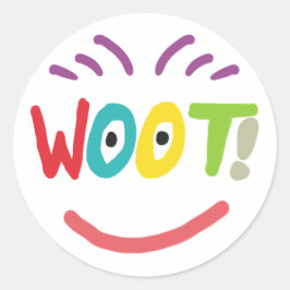 Woot! Runder Aufkleber