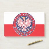 Wooten Wells Texas Polnischer Adler Post-it Klebezettel (Auf Schreibtisch)
