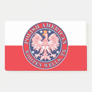 Wooten Wells Texas Polnischer Adler Post-it Klebezettel