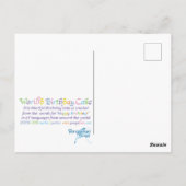 Wor(l)d Geburtstagskuchen Postkarte (Rückseite)