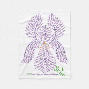 Wor(l) d Iris Fleece Blanket