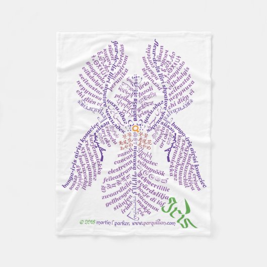 Wor(l) d Iris Fleece Blanket (Vorderseite)