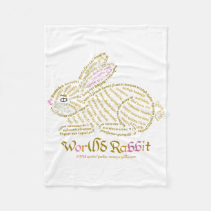 Wor(l)d Kaninchen-Flanelldecke Fleecedecke