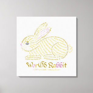 Wor(l)d KaninchenCanvas drucken Leinwanddruck
