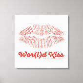Wor(l)d Kiss Canvas Print Leinwanddruck (Vorderseite)