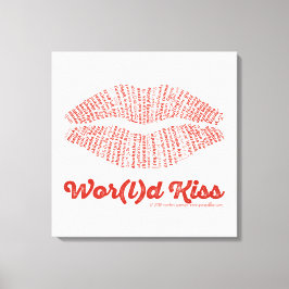 Wor(l)d Kiss Canvas Print Leinwanddruck