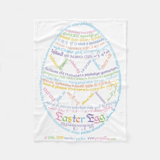 Wor(l)d Ostereier Fleece Blanken (Vorderseite)