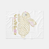 Wor(l)d Rabbit Fleece Blanket (Vorderseite (Horizontal))