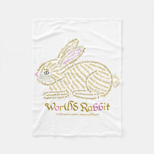 Wor(l)d Rabbit Fleece Blanket (Vorderseite)