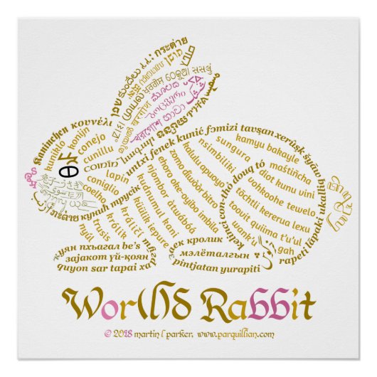 Wor(l)d Rabbit Poster (Vorderseite)