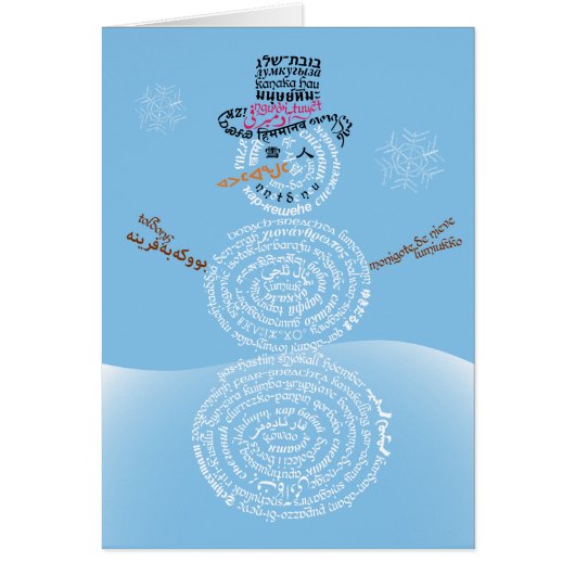 Wor(l)d Snowman Card (Vorne)