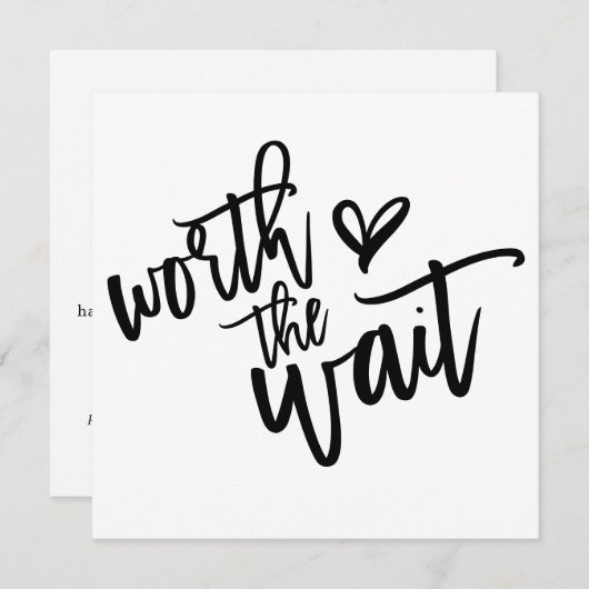 Woran die Wartezeitung warten, das Datum speichern Mitteilungskarte (Vorne/Hinten)