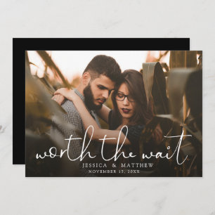 Woran sich das Wait Wedding Foto Script Modern Ove Save The Date