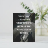 Worauf es ankommt postkarte (Stehend Vorderseite)