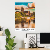 Worcester Cathedral, Worcestershire, England Poster (Heimbüro)