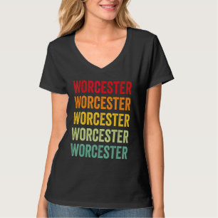 Worcester County Maryland Regenbogen-Text-Design T-Shirt