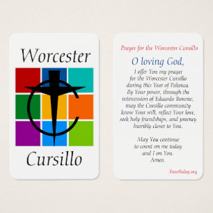 Worcester Cursillo Prayer Card