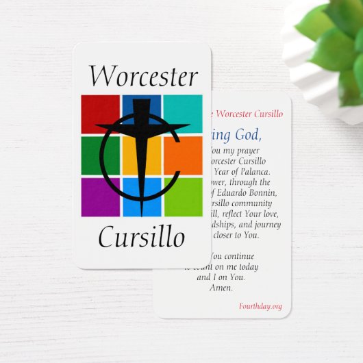 Worcester Cursillo Prayer Card (Schreibtisch)