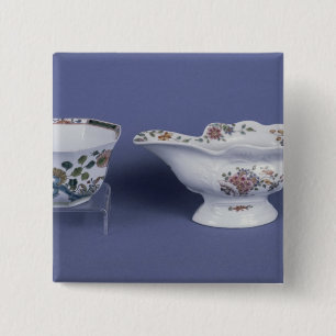 Worcester formten ovales Soßeboot und achteckiges Button