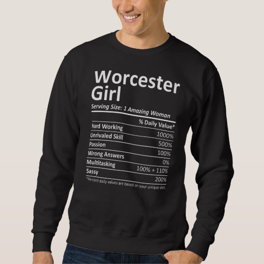 Worcester Girl Ma Massachusetts City Zuhause Roots Sweatshirt (Vorderseite)