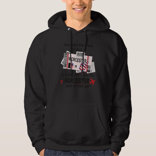 Worcester Girl  Worcester Boarding Pass Hoodie (Vorderseite)