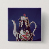 Worcester-Kaffeetopf, verziert mit Vögeln Button (Vorderseite)