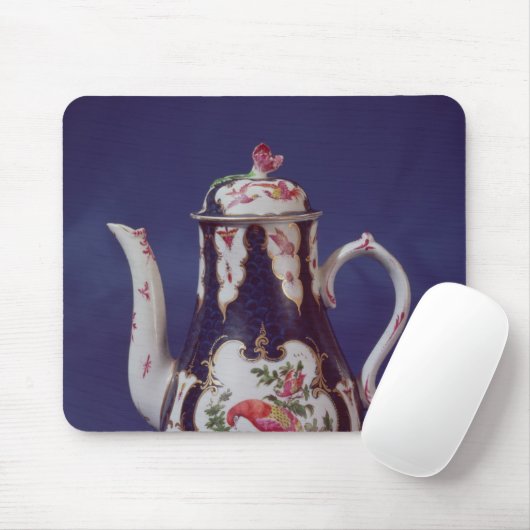 Worcester-Kaffeetopf, verziert mit Vögeln Mousepad (Mit Mouse)
