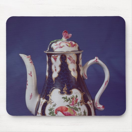 Worcester-Kaffeetopf, verziert mit Vögeln Mousepad (Vorne)