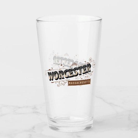 Worcester, Massachusetts Glas (Rückseite)