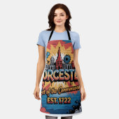 Worcester Massachusetts Graffiti Mural Street Art Schürze (Getragen)