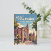 Worcester, Massachusetts Postkarte (Stehend Vorderseite)