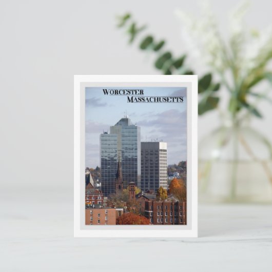 Worcester, Massachusetts Postkarte (Stehend Vorderseite)