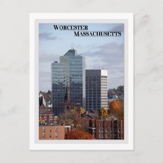 Worcester, Massachusetts Postkarte (Vorderseite)