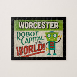 Worcester Massachusetts Roboter - Lustige Vintage Puzzle