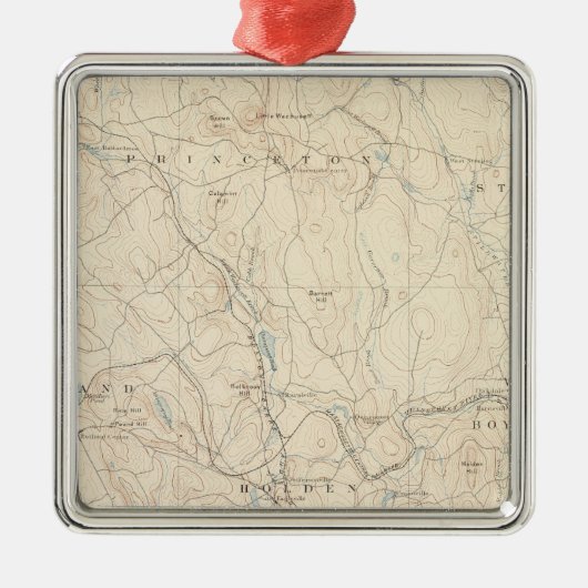 Worcester, Massachusetts Silbernes Ornament (Vorne)