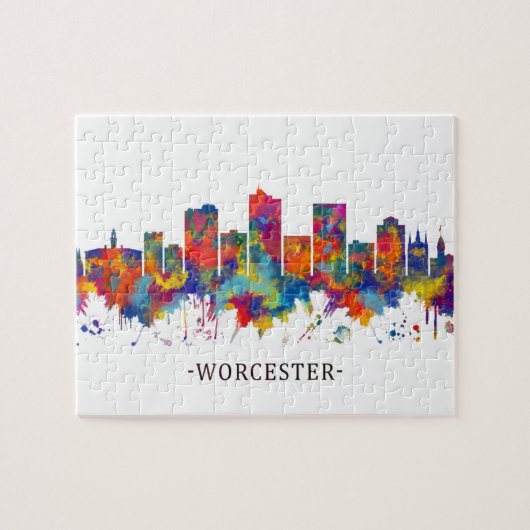 Worcester Massachusetts Skyline Puzzle (Horizontal)
