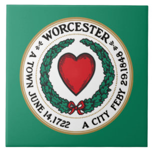 Worcester Stadtflagge Fliese