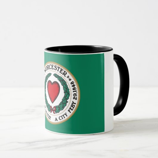 Worcester Stadtflagge Tasse (VorderseiteRechts)