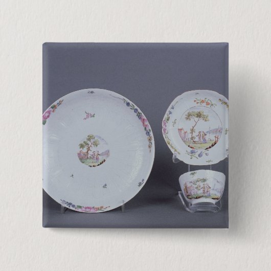 Worcester teabowl und Saucer und Teller Button (Vorderseite)
