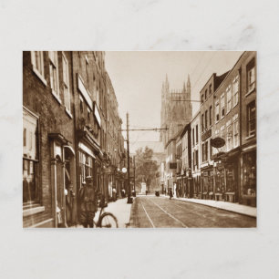 Worcester UK 1927 sepia postcard Postkarte