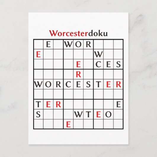 Worcesterdoku Postkarte (Vorderseite)