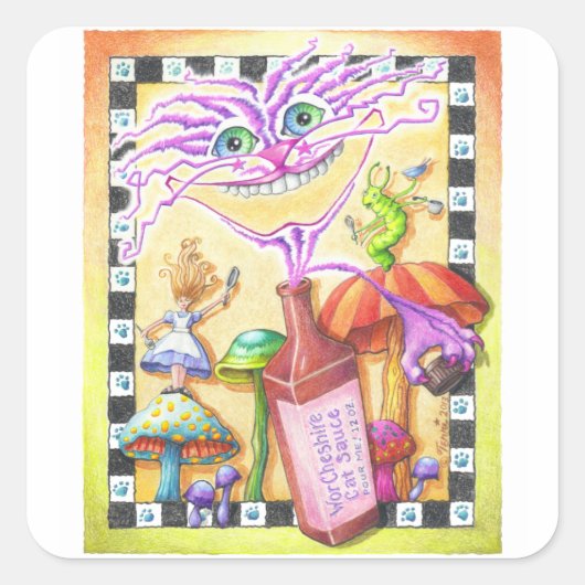 WorCheshire Cat Stickers (Vorderseite)