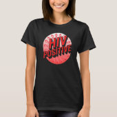 Word Aids Days HIV Positive Red Awareness Ribbon S T-Shirt (Vorderseite)
