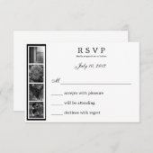 Word Art Alphabet Fotografie LIEBE RSVP Card (Vorne/Hinten)