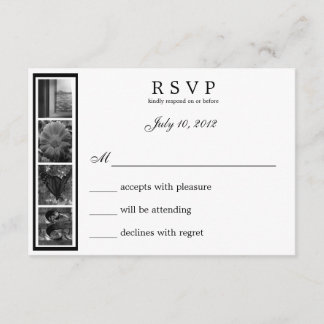 Word Art Alphabet Fotografie LIEBE RSVP Card Karte