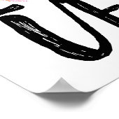 Word Art Ball Design Liebe Netball Poster (Ecke)